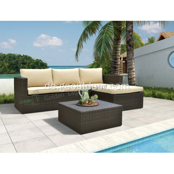 3pcs beliebte und einzigartige Aluminium-Sofa-Set